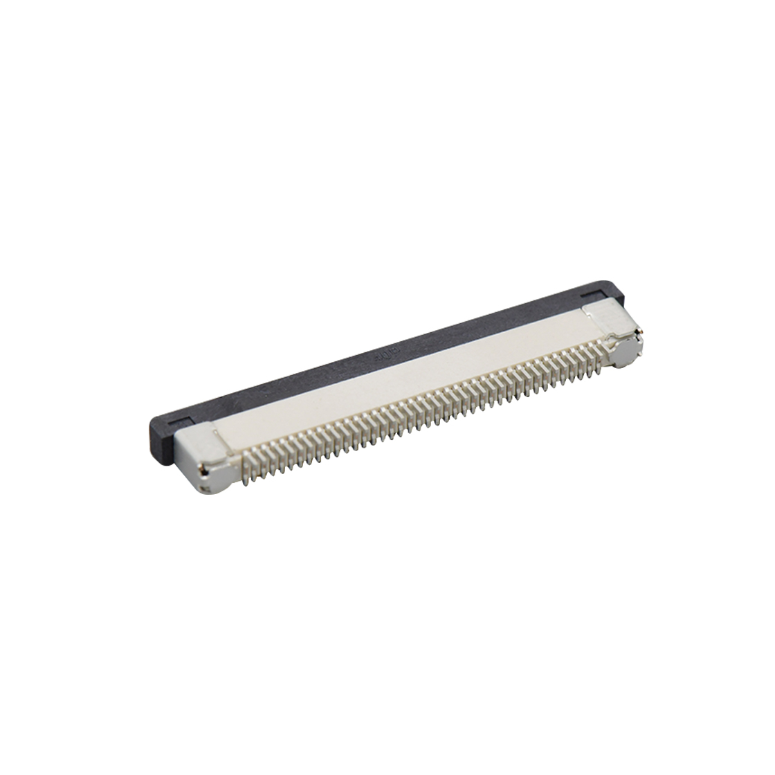 Pitch 0.50mm H2.0mm卧贴抽屉式上接 FPC 40pin 本色 镀雾锡